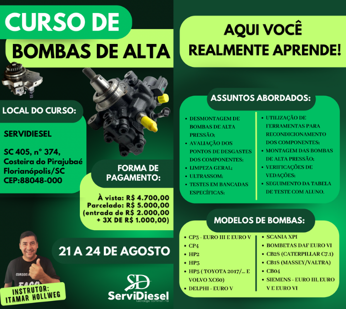 Curso de Bomba de Alta Pressão – Agosto de 2024